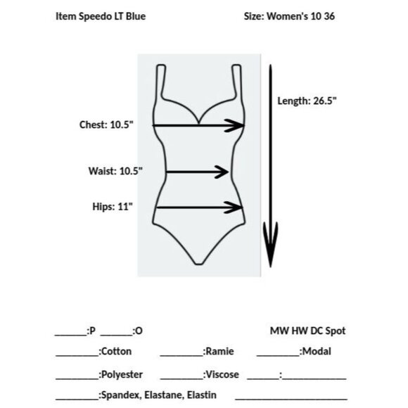 NWT Speedo Pro LT Lined Lightweight Blue One Piece Swimsuit Womens 10 36 - Picture 9 of 9